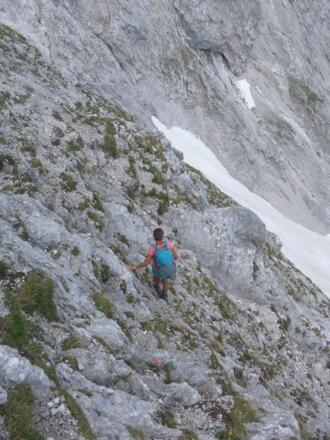 vorsichtiger Abstieg