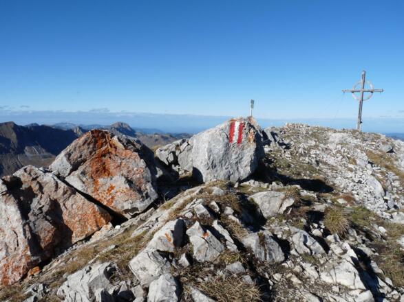 Der Gipfel der Seekarspitze ist erreicht.