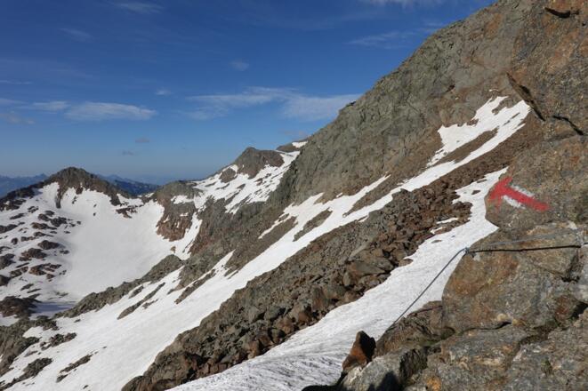 Südliche Stubenscharte - Blick nach Westen/Aglsspitze