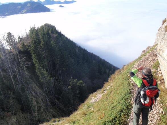 knapp unter dem Gipfel des "Steinernen Jägers"