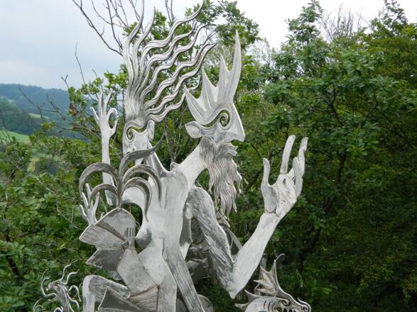 Kunstwerk "Felsenreiter" von Miguel Horn