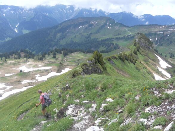 Abstieg am SW-Grat
