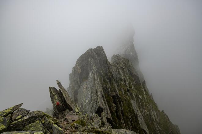 der etwas abenteuerliche Grat zur Vorderen Grinbergspitze