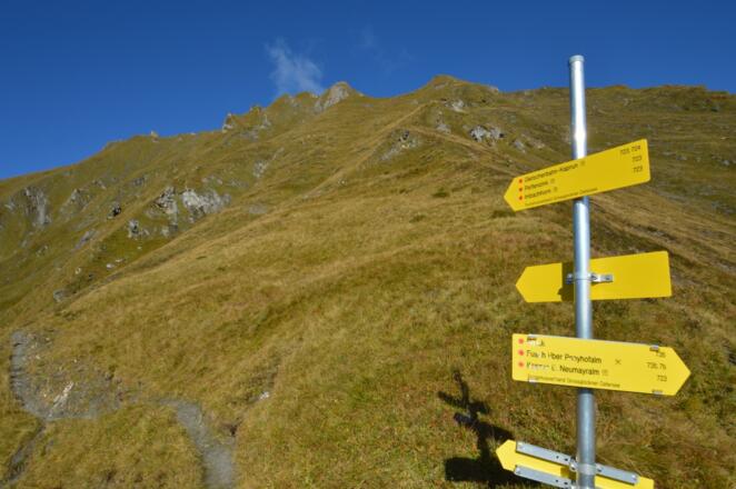 So abgeschieden die Wege und Steige auch sind - die Markierung passt!