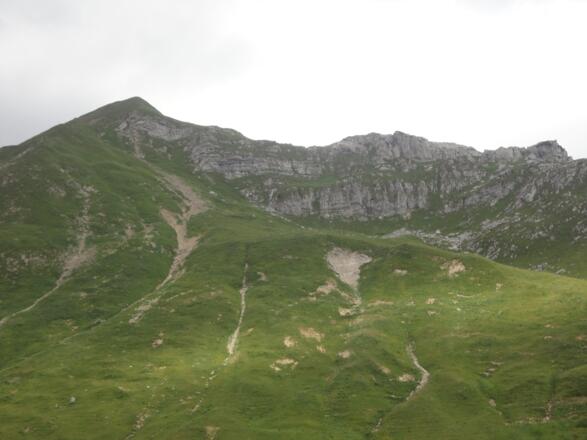 Blick auf den Anstieg zur Glattjöchlspitze