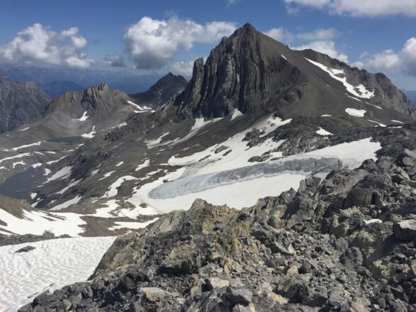 Blick auf Schesaplanagipfel