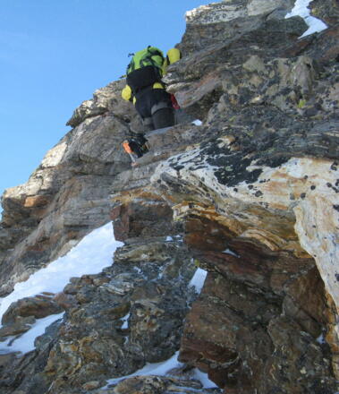 Die "Felsrinne" beginnt!