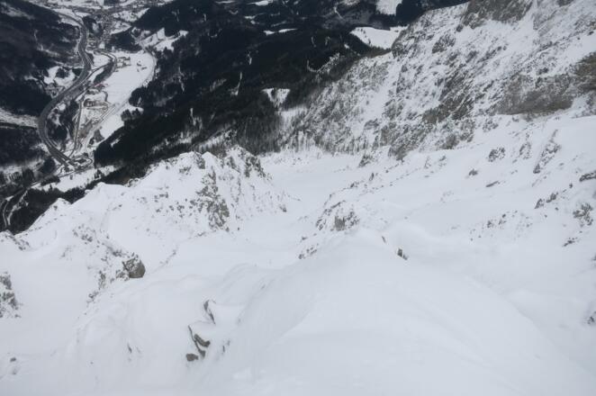 Blick vom Gipfel ins Sandkar