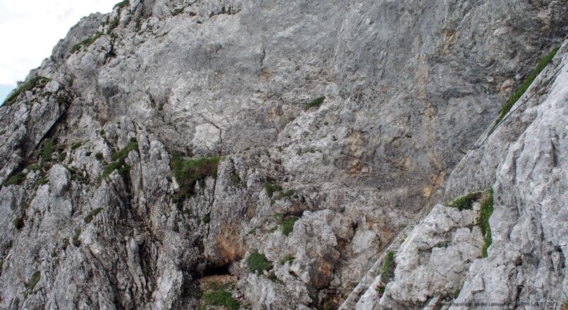 Seilversicherungen an der Lamsscharte - Klettersteig A/B