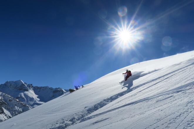 Herrlicher Pulverschnee im Mittelteil