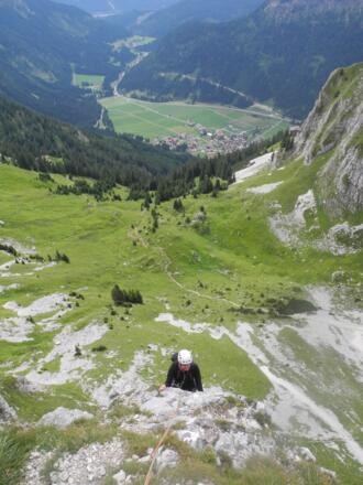 Tiefblick ins Tannheimer Tal und zum Gimpelhaus