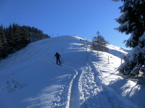 Vor dem Abzweig Pengelstein li/Schwarzkogel re