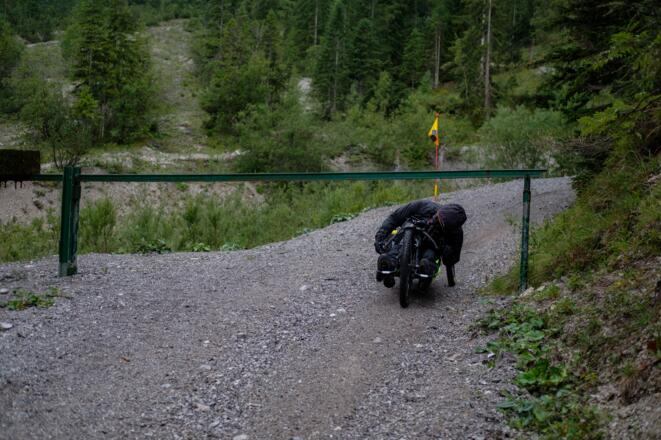 Ende Abfahrt Plumsjoch
