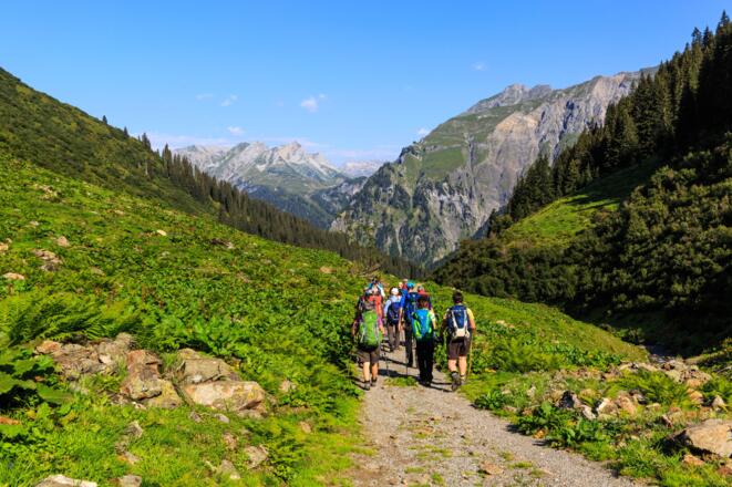 Auf dem Weg zur Unteren Bludenzer Alpe