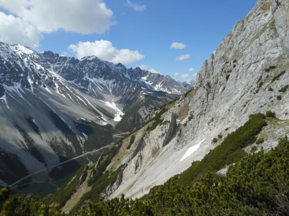 Rückblick zum Hahntennjoch