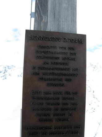 Hennekopf, 2704m!