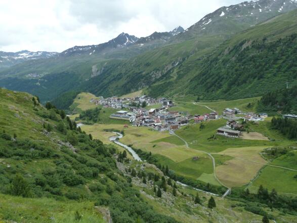 Blick zurück auf Obergurgl
