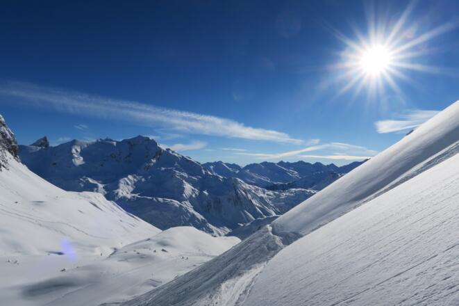 Auf der Querung zum Einstieg