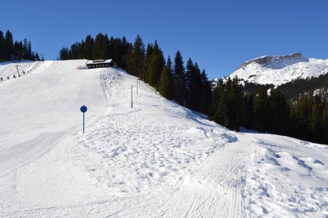 Vorbei am Schöntallift mit Blick auf den Ifen