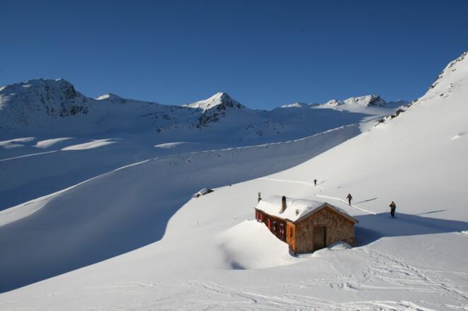Am ersten Tag auf der Vernagthütte, bieten sich im Nahbereich wunderschöne Skitouren an.