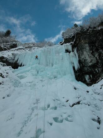 Gasthausfall mit gutem Eisaufbau