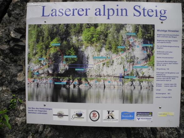 Tafel beim Einstieg