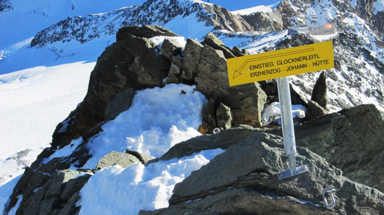 Am "Sattele" oberhalb des Glocknerleitls angekommen, nicht mehr weit zur Adlersruhe.