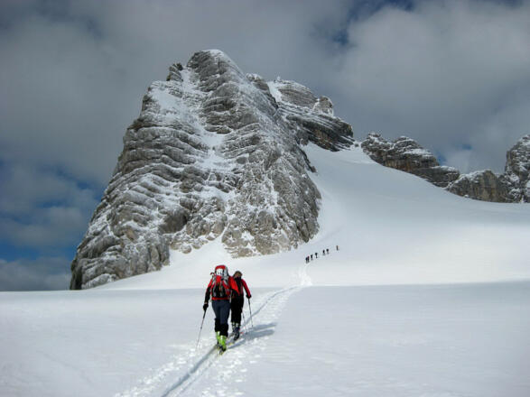 Zustieg um die Ostschulter zur Randkluft