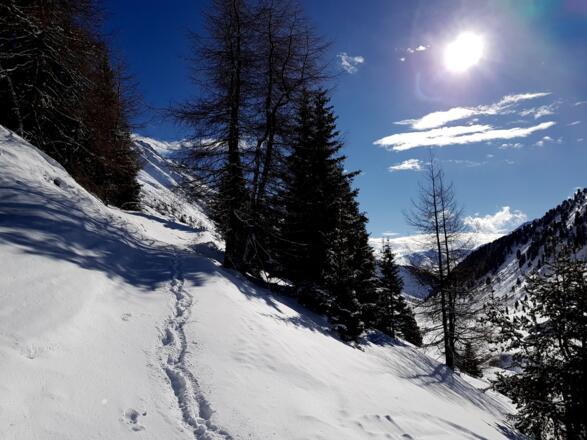 Kurz die Böschung hoch ins Tal