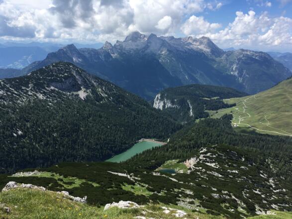 Blick auf den Dießbachstausee
