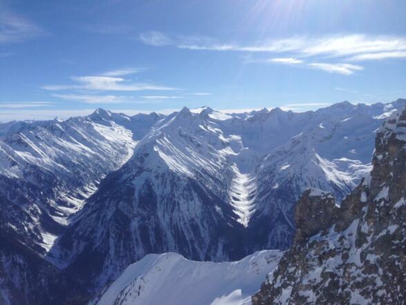 Blick zum Zillertaler Hauptkamm