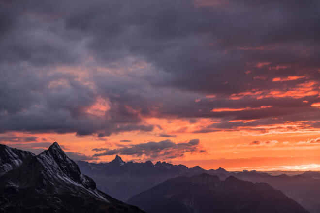 Terrassenaussicht von der Kaltenberghütte