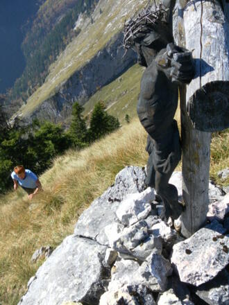 letzte steile Meter zum Gipfel