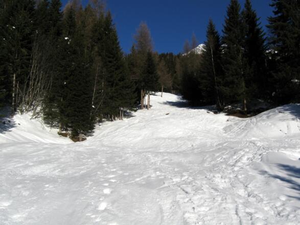 Sehr sicheres Aufstiegsgelände.
