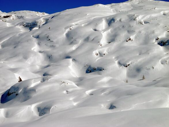 In diesem Gelände kann man bei schlechter Sicht schnell Orientierungsprobleme bekommen!