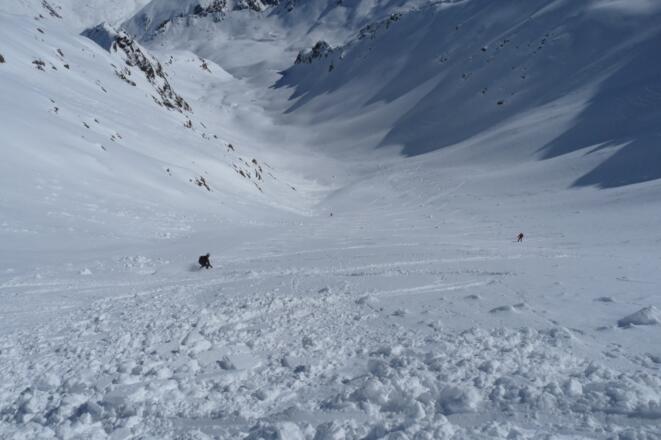 Genussvolle Abfahrt ins Lange Wannenkar.