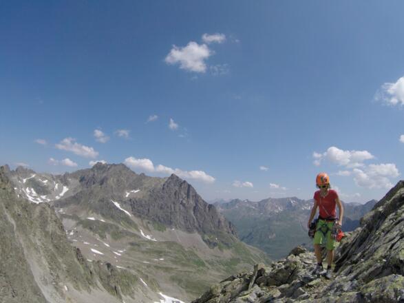 vom Ausstieg auf dem Weg zum Gipfel