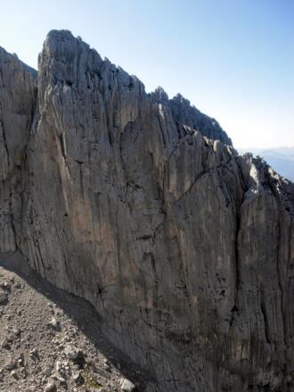 Blick zur Fleischbank, Ostwand