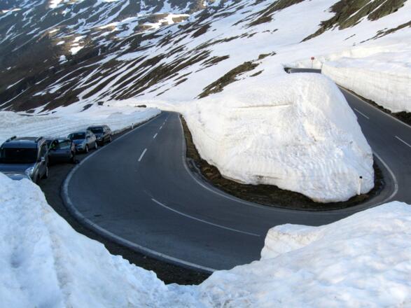 In der Kehre Nr. 7 an der Timmelsjoch Hochalpenstraße beginnt die Tour.