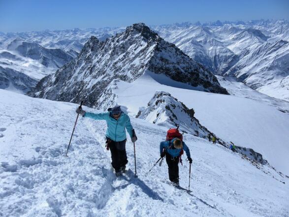 Blick zur Happscharte und zum Großen Happ