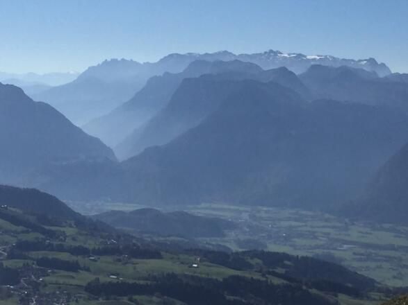 Hochkönigblick während der Auffahrt