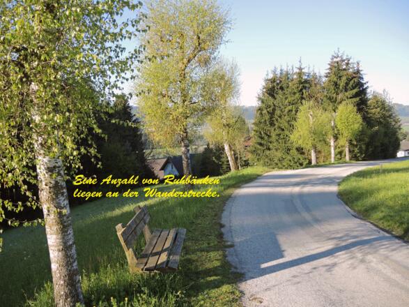 Erste Ruhebank in Sonnleiten