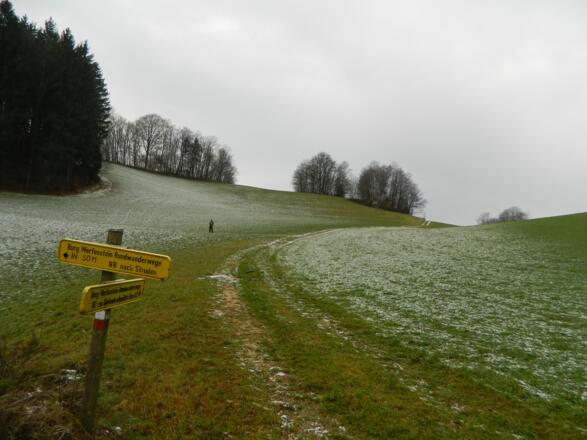 Wegkreuzung: wir sind links gegangen