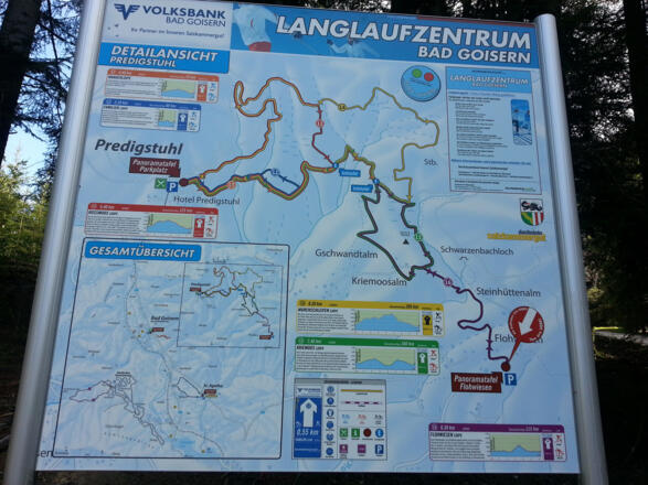 Hinweis auf Langlauf Panorama Loipe