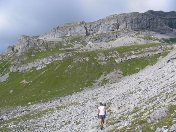 Abstieg vom Kalbenjoch zur Kugelwand
