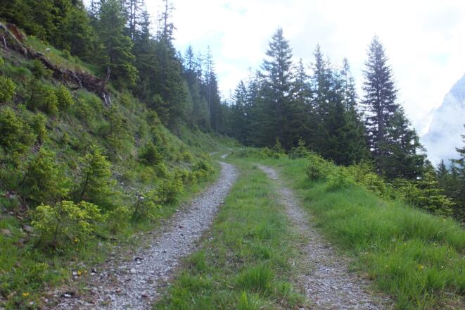 ... un breiten Wanderwegen
