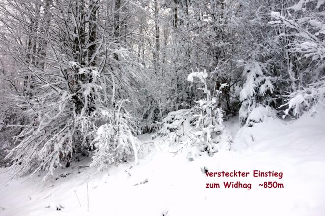 Versteckter Einstieg um 850m