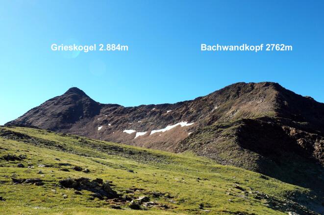 Westgrat Bachwandkopf zum Grieskogel