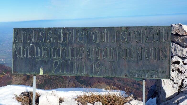 Tafel Kremsmauer 1604m