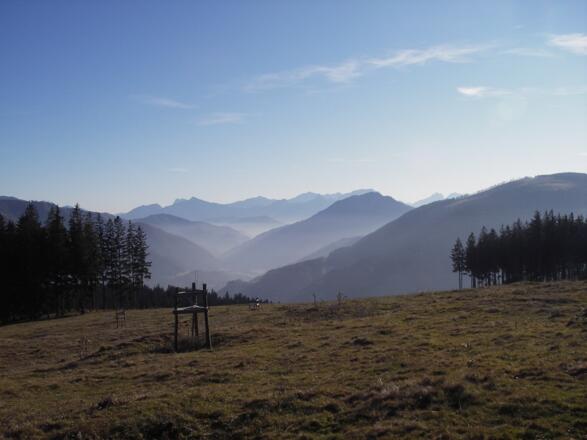Blick vom Feichteck ins Gesäuse